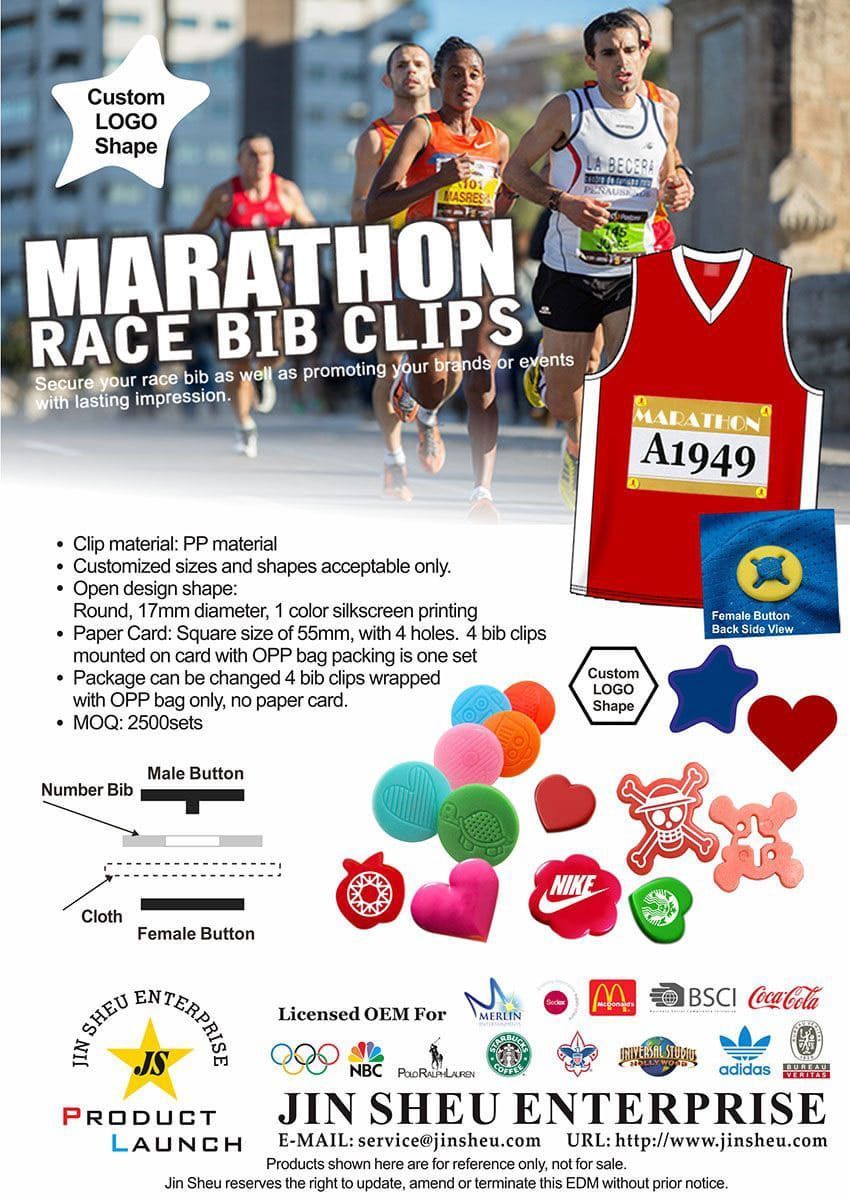 Marathon Race Bib Clips Jin Sheu News and Events Jin Sheu