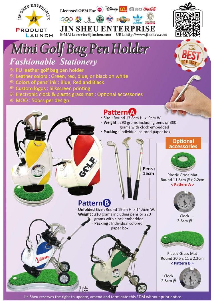Mini Golf Bag Pen Holder Promotional Products & Items Manufacturer