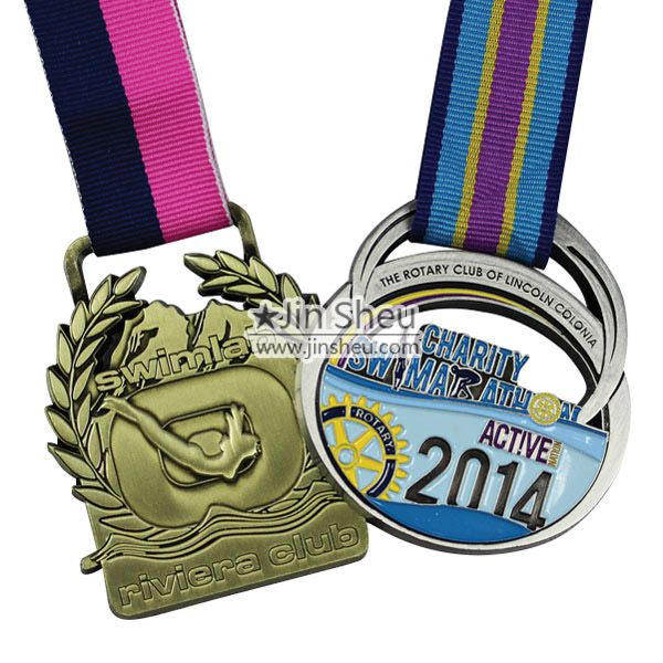 Matching Set Of Half Marathon & Marathon Bespoke Charity Virtual Running Medals 